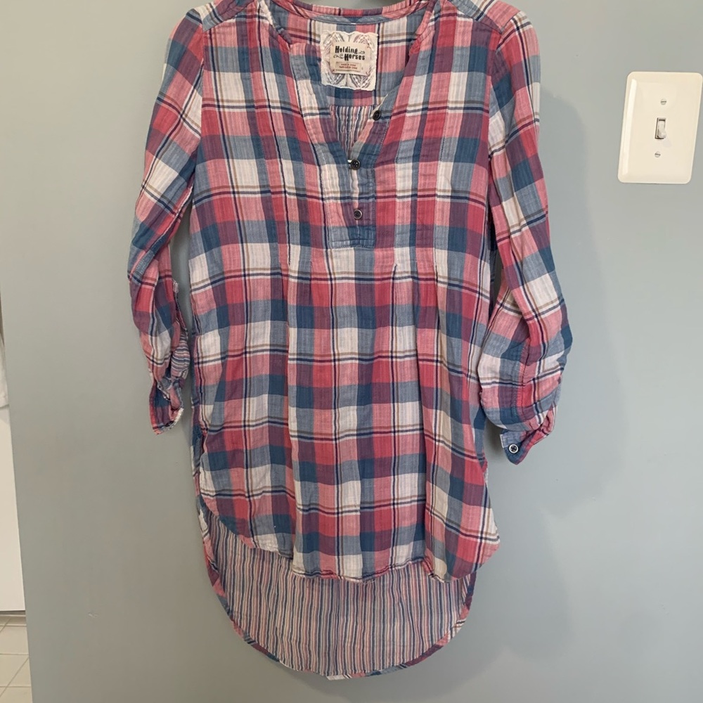 Plaid tunic